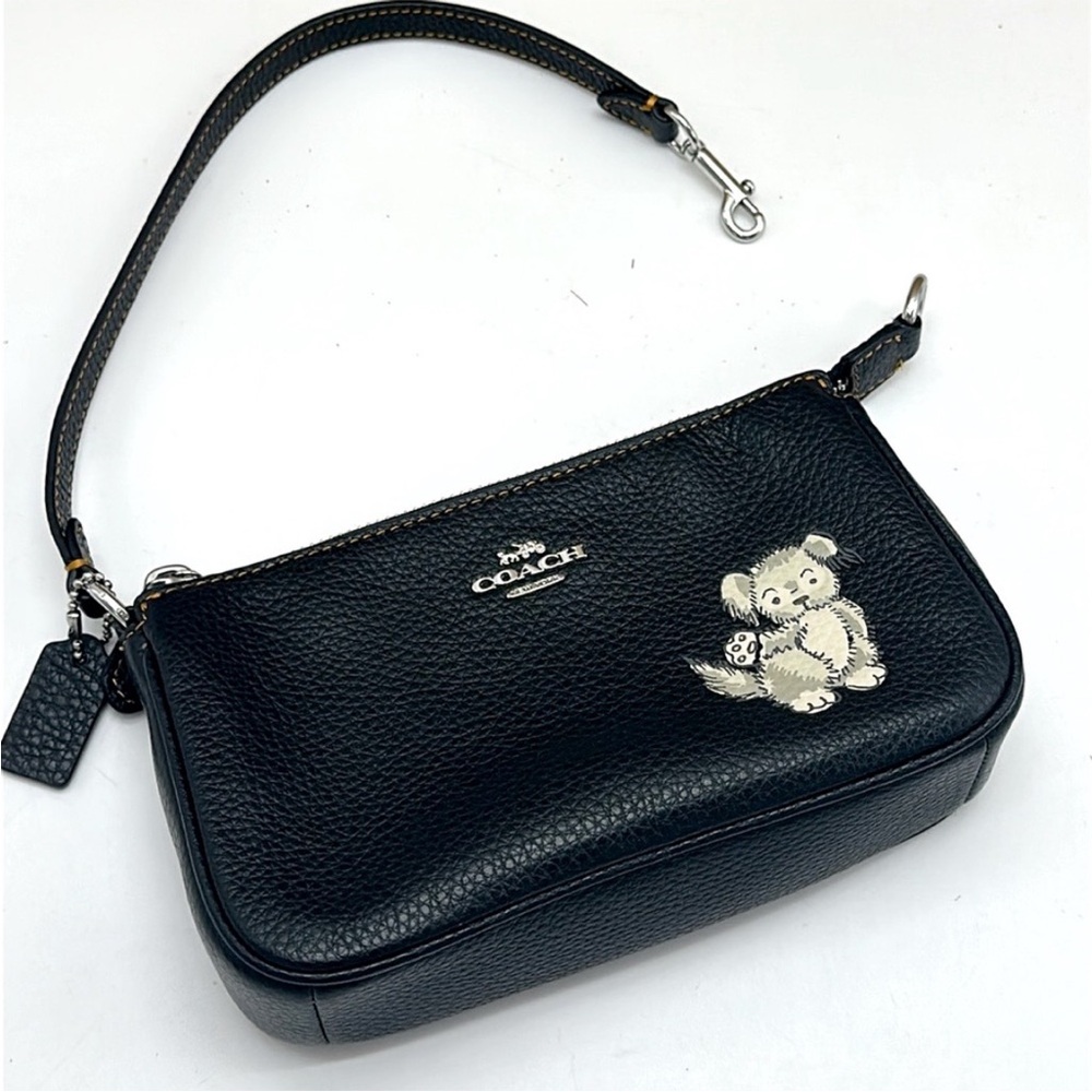 Coach Nolita 19 With Happy Dog Black Leather Bag with Silver Hardware - Picture 2 of 16